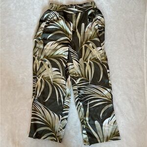 Rachel Zoe Tropical Leaf Print Wide Leg Pants